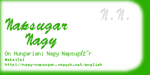 napsugar nagy business card